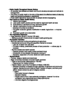 Tulane - A Brief History of Public Health - SPHU 1010 - Week 2