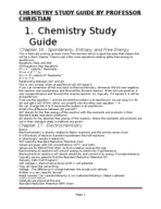 CHEMISTRY STUDY GUIDE