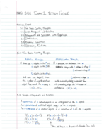 MATH3134 Exam 1 Study Guide