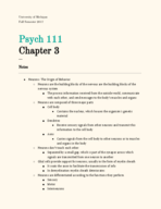 Psych 111 Chapter 3 Notes