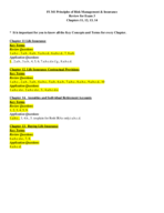 FI 341: Test 3 Study Guide