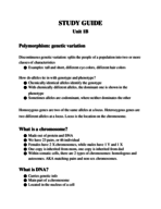 Study guide Unit 1B