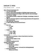 Week 1: lectures 1-2