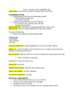 Hospitality Law: exam 1 study guide