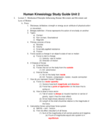 Kinesiology Unit 2 Exam study guide