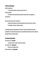 Introduction to Sociology 1010: History of Sociology 
