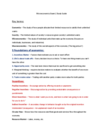 Microeconomics Exam 1 Study Guide 