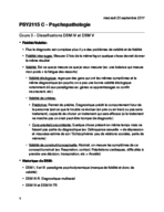 PSY2115 - Cours 3 - Classifications DSM IV et DSM V