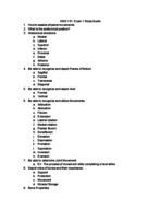 Exam 1 Study Guide 
