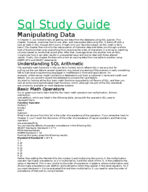 Sql final study guide