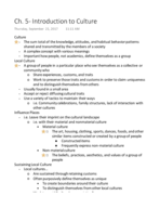 GEOG 140- Culture Notes