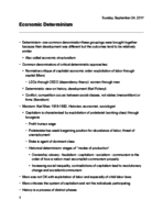Economic Determinism PSC 434