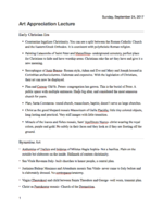Art Appreciation Notes: Early Christian Era and Byzantine Art