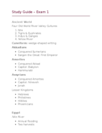 Exam 1 Study Guide