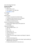 Study Guide for 1st Midterm