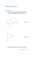 Physics 141 Week 2 Notes