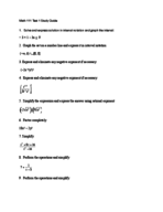 MAT 111 Test 1 Study Guide