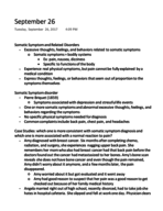 Abnormal Psych September 26 Lecture Notes