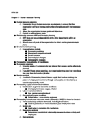 HRM 200: Week 3 Lecture notes