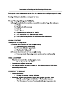 Intro to Soc 001 Week 1 Notes