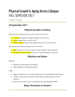 Physical Growth & Aging Across Lifespan-Developmental Psychology Chapter 3
