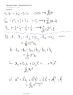 Calculus 2 Exam 1 Study Guide