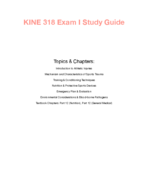 KINE 318 Exam I Study Guide