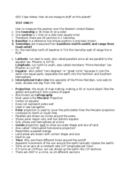 Physical Geography weeks 1-6