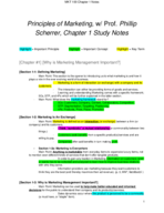 MKT 100, Week 1, Chapter 1 Study Notes