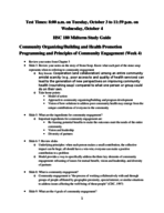 HSC 180: Principles of Community Health Study Guide Midterm