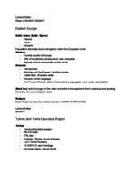 Geography 101 Week 5 Notes