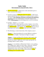 Study Guide - Environments Unit 2