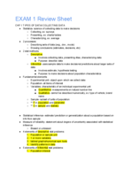 Stat 2101 Review Guide
