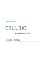 Cell Bio, study guide
