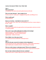 POLS 1100, Study Guide