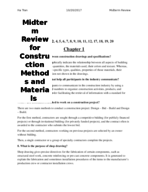 Midterm Review (Answer for homework questions)