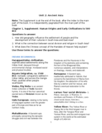 Hisotry of Civ Unit 2 Notes