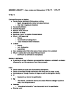 Gender & Society Notes Weeks 4-5