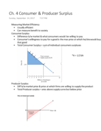 Week 3 Notes, Ch. 4, Intro to Microeconomics