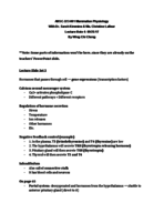 ANSC 323-001 Mammalian Physiology - Lecture 4 - Week 4