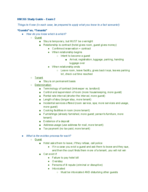 HM 355 Study Guide Exam 2