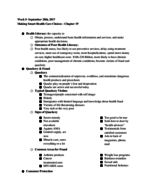 Health 100 Week 5 notes