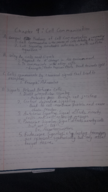 Biology I Chapter 9; Cellular Communication