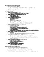 Unit 1:  Psychosocial Theory of Development