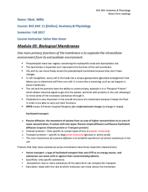 BIO 264, Module 5 Notes