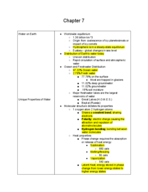 Chapter 7: Water and Atmospheric Moisture