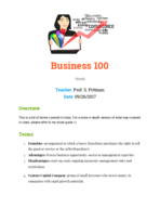 Business Vocabulary terms