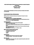 ANSC 250-002 - Principles of Animal Sciences - Lecture 4 - Week 4