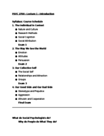 Lectures 1 & 2