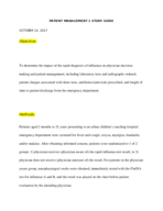 PATIENT MANAGEMENT 1 STUDYGUIDE
